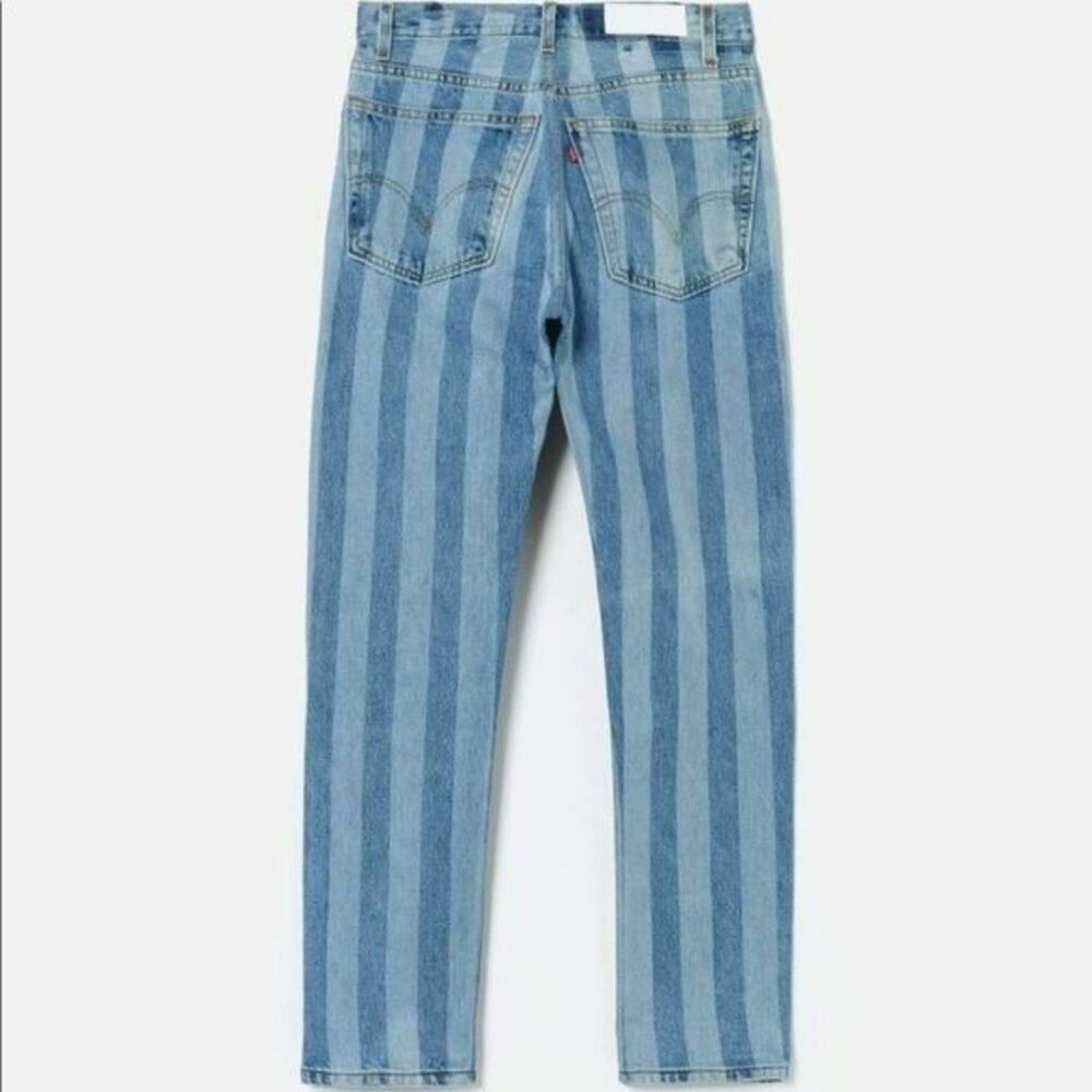 Re/done Straight Leg Jeans 70s Button Fly Recycled Denim Size 26‎ 27x30.5 Retro - Picture 12 of 12